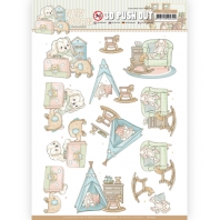 3D Push Out - New Born - Yvonne Creations - Baby Rocking Horse