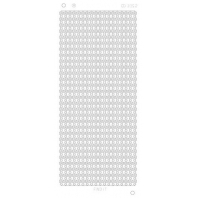 Stickervel bloemenrand zilver