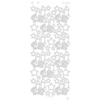 Stickervel - Christmas Candles Goud