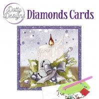 Dotty Design - Diamonds Cards - Candle with Purple Bow