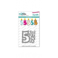 CarlijnDesign Snijmallen Kaarsjes cijfers 5