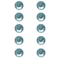 Plastic - straas stenen, zelfklevend turquoise 