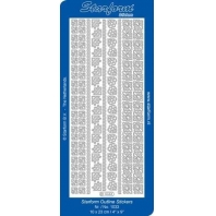 Starform - Outline Stickers Zilver hoekjes