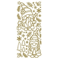 JEJE Peel - off stickers Gnome Christmas - Goud