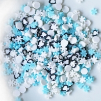 Dress My Craft Shaker Slices Penquins & Snowflakes Mix 8 grams