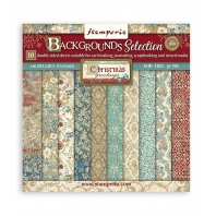 Stamperia - Christmas Greetings - Backgrounds. 20,3x20,3cm