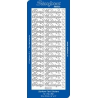Starform Stickers Tekst Prettige Kerstdagen - Silver