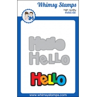 Whimsy Stamps - Hello World and Shadow Die set