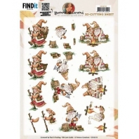 Yvonne Creations - 3D knipvel - Gnomes Campfire