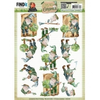 Great Gnomes - Yvonne Creations - 3D Knipvel -  Gardening Gnomes
