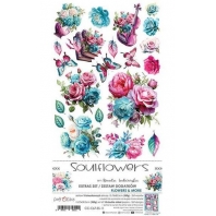 Craft O Clock - Soulflowers - extra set - 15,7x30,5cm