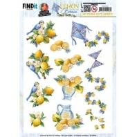Yvonne Design - Lemon Breeze - 3D Push Out - 20,3x20,3cm - Lemon Bird