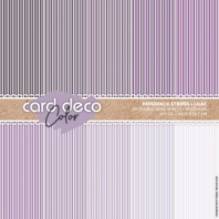 Card Deco Color Paperpack Stripes lilac A4