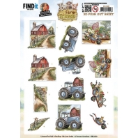 Yvonne Creations - Farm Friends - 3D Push Out  - Farmyard