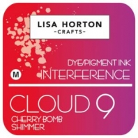 Lisa Horton - Dye/Pigment Ink Interference - Cloud 9 - Cherry Bomb Shimmer