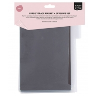 Magneet- en envelopset voor kaarten opbergbox, 8 stuks