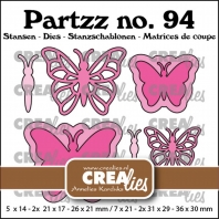Crealies Party - Butterfly B middle & small 94