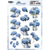Berrieâ€™s Beauties - Blue Meadow - 3D push out - Vase