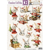 Creative Art - Creative Cut Outs - Snowy Bunnies 01 