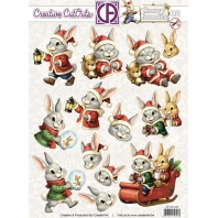 Creative Art - Creative Cut Outs - Bunny in rode slee 02 