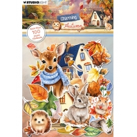 Studio Light - Charming Autumn - Paper Elements Leaves,Animals & Houses