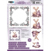 Berries Beauties -  Pastel Purple Christmas 1 - Hobbydots Sheet