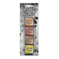 Tim Holtz Distress Mini Oxide Ink Pads #2 (Spiced Marmalade/Crackling Campfire/Rusty Hinge/Mustard S