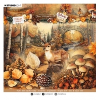 Studio Light - Collage paper - 20,3x20,cm Autumn in the woods
