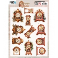 Berries Beauties - Timeless Christmas - 3D Push Out - Timeless Clock