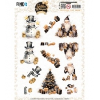 Berries Beauties - Golden Whisper 3D Push Out - Santa