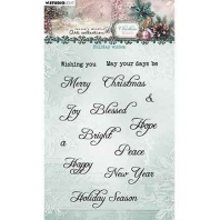 Studio Light - Christmas Blush Clear Stamp Holliday Wishes
