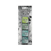 Tim Holtz Distress Mini Oxide Ink Pads #9(twisted citron-rustic wilderness-evergreen Brough-pine nee