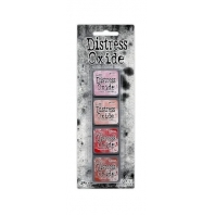 Tim Holtz Distress Mini Oxide Ink Pads #7(Kitch flamingo-saltwater taffy-candied apple-fired brick)