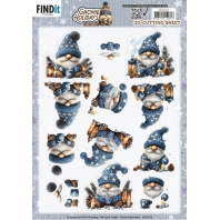 Berries Beauties - Gnome Hollidays - 3D Knipvel Blue