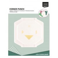 Vaessen Creative - 4 in 1 Hoekpons Retro Labels