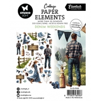 Studio Light Collage Paper Elements - Demin Weekends