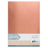 Card Deco - Linen Cardstock - Metallic Copper