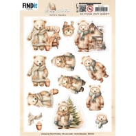 Berries Beauties - Cozy Winter - 3D Push out Cozy Bear