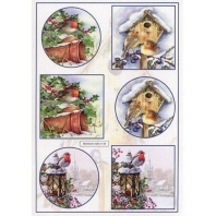 Decoupage vel - World of Craft nr 19 - Winter Robins 