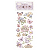 Stamperia - Romantic Collection - Quiet Days Rub On Hydrangea and Butterflies