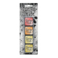 Tim Holtz Distress Mini Oxide Ink Pads 14 ( Abandoned Coral - Carved Pumpkin - Scattered Straw - Fos