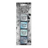 Tim Holtz Distress Mini Oxide Ink Pads 16 ( Iced Spruce - Broken China - Salvaged Patina - Uncharted