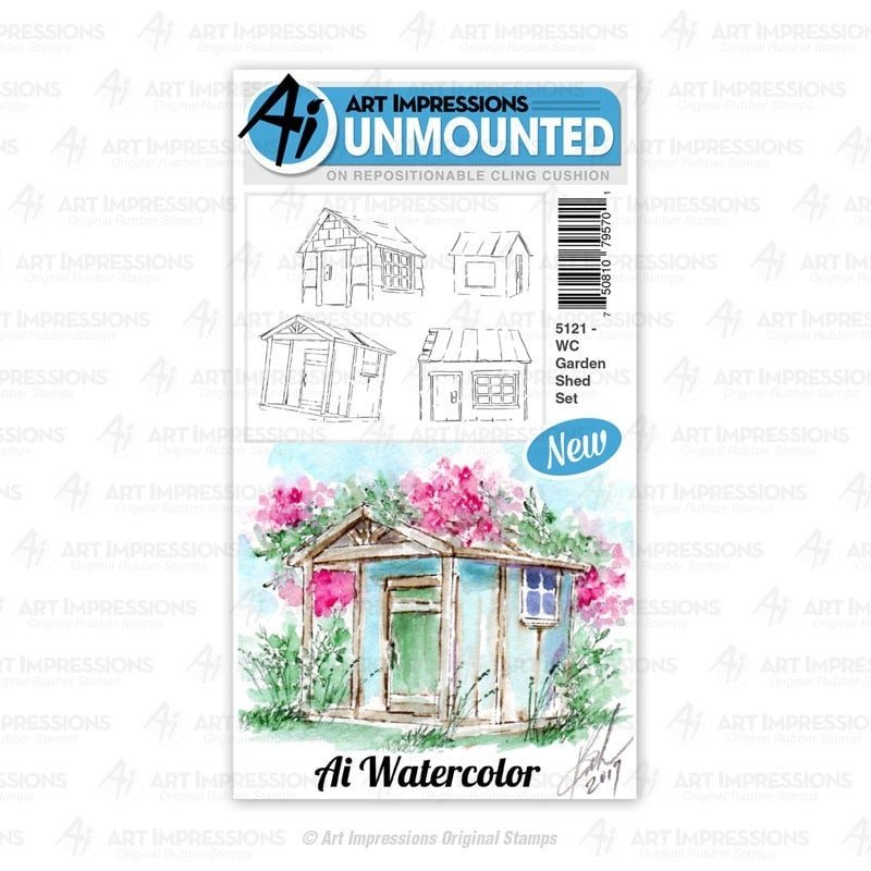 Art Impressions Stamp WC Garden Shed Set 5121