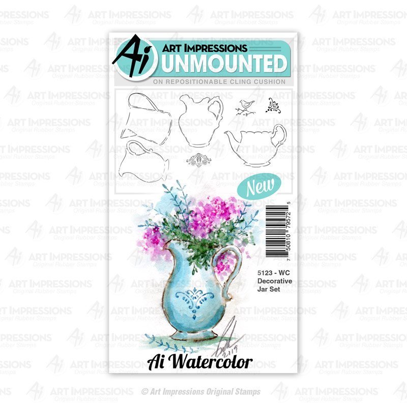 Art Impressions Stamp WC Decoratieve Jar Set - 5123