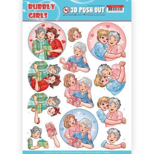 3D Pushout - Yvonne Creations - Bubbly Girls - Mothersday