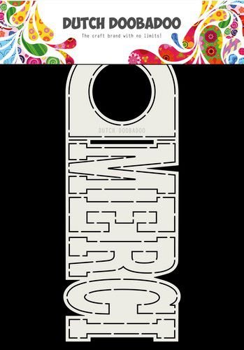 Dutch Doobadoo Card Art tekst Merci A4