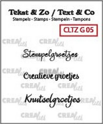 Crealies Clearstamp Tekst & Zo Groetjes 5