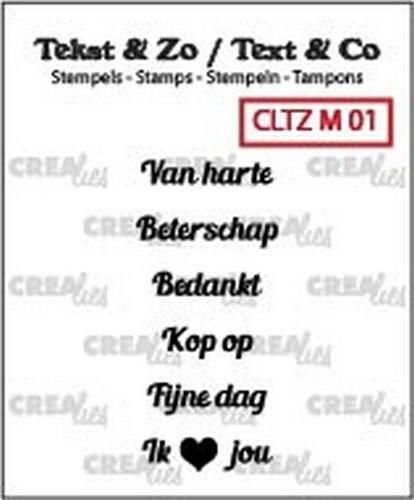 Crealies Clearstamp Tekst & Zo Mini Tekst A