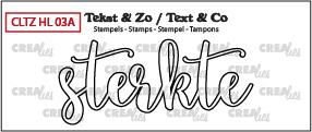 Crealies Clearstamp Tekst & Zo Sterkte omlijning