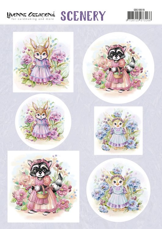 Push Out Scenery - Yvonne Creations - Aquarella - Lovely Animals